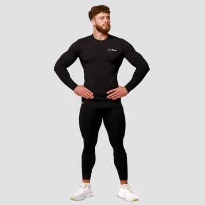 GymBeam Kompresní tričko s dlouhým rukávem Mid Black