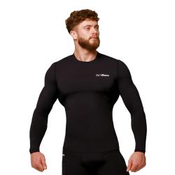 GymBeam Kompresné tričko s dlhým rukávom Mid Black