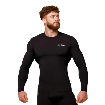 GymBeam Kompresní tričko s dlouhým rukávem Mid Black