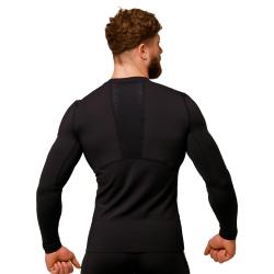 GymBeam Kompresné tričko s dlhým rukávom Mid Black