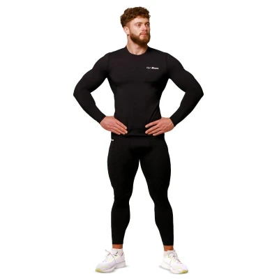 GymBeam Kompresní tričko s dlouhým rukávem Mid Black