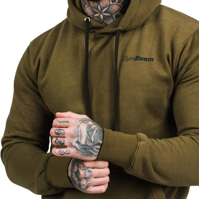 GymBeam Mikina Athlete Military Green Black