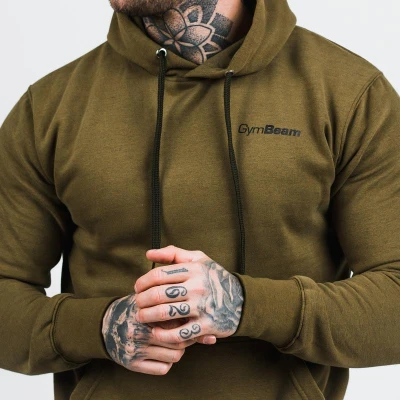 GymBeam Mikina Athlete Military Green Black