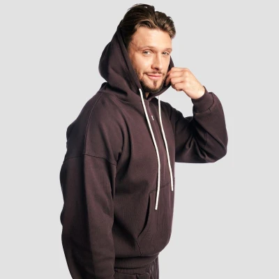 GymBeam Aura Hoodie Tee Brown