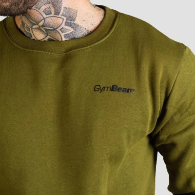 GymBeam Mikina Basic Jumper Military Green