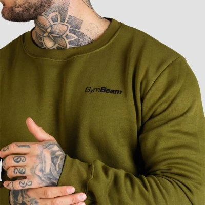 GymBeam Mikina Basic Jumper Military Green