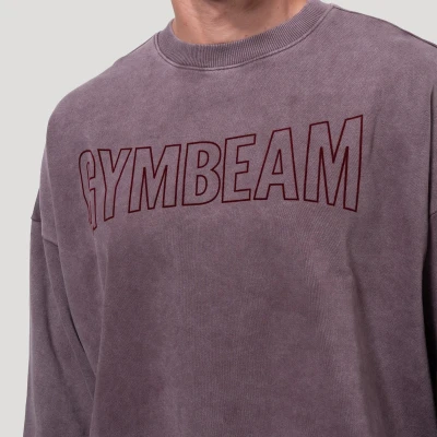 GymBeam Persistence Washed Brown pánská mikina