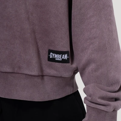 GymBeam Persistence Washed Brown pánská mikina