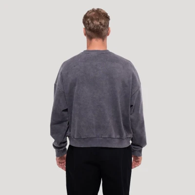 GymBeam Persistence Washed Gray pánská mikina