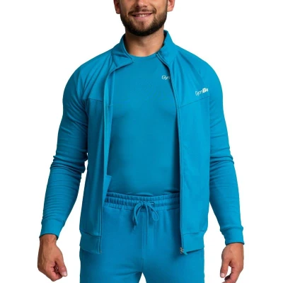 GymBeam Mikina se zipem Limitless Aquamarine