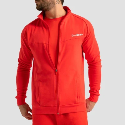 GymBeam Mikina se zipem Limitless Hot Red
