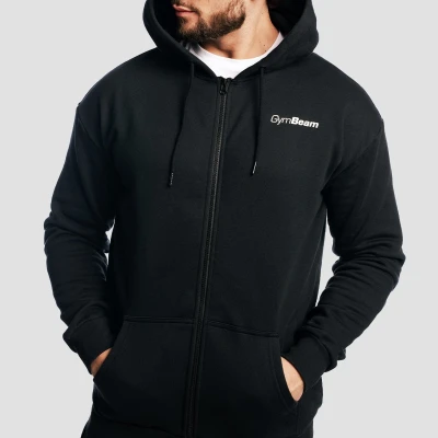 GymBeam Mikina se zipem Zone Black