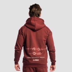 GymBeam Mikina se zipem Zone Cherrywood GymBeam Mikina se zipem Zone Cherrywood