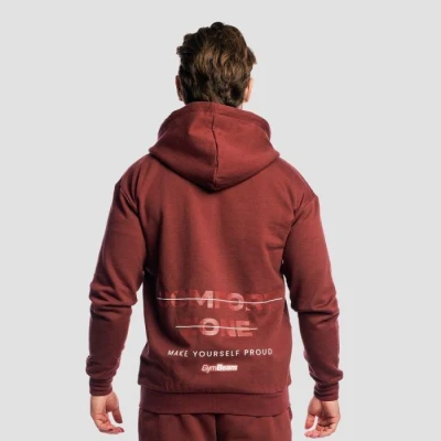 GymBeam Mikina se zipem Zone Cherrywood GymBeam Mikina se zipem Zone Cherrywood