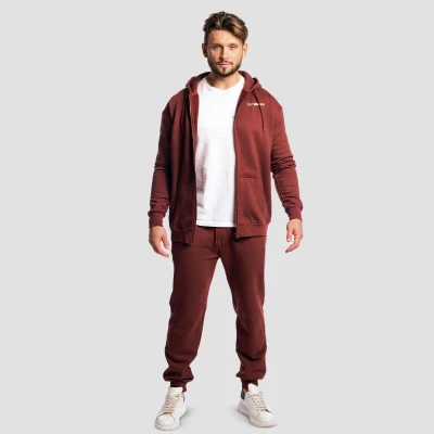 GymBeam Mikina se zipem Zone Cherrywood