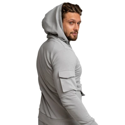 GymBeam Mikina TRN Hoodie Grey