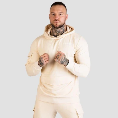 GymBeam Mikina TRN Hoodie Sand GymBeam Mikina TRN Hoodie Sand