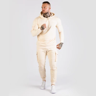 GymBeam Mikina TRN Hoodie Sand