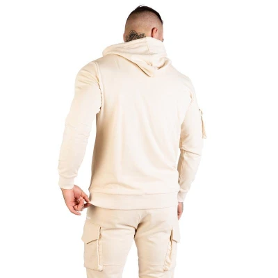 GymBeam Mikina TRN Hoodie Sand POUZE M - pískově hnědá (VÝPRODEJ)