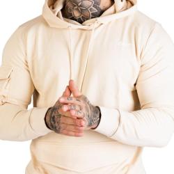 GymBeam Mikina TRN Hoodie Sand POUZE M - pískově hnědá (VÝPRODEJ)