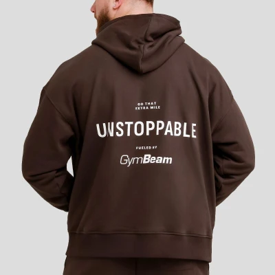 GymBeam Unstoppable Hoodie Brown