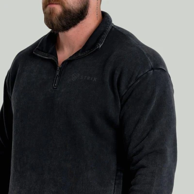 GymBeam STRIX Mikina Washed Washed Black