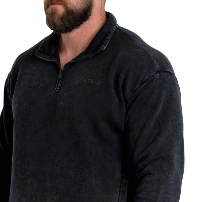 GymBeam STRIX Mikina Washed Washed Black