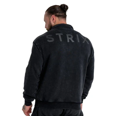 GymBeam STRIX Mikina Washed Washed Black
