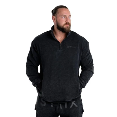 GymBeam STRIX Mikina Washed Washed Black