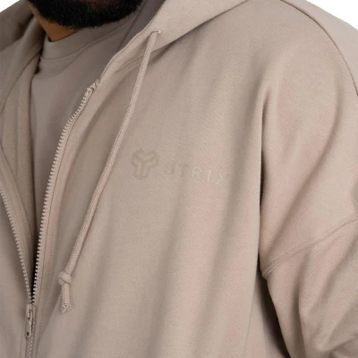 GymBeam STRIX Mikina Zip Taupe