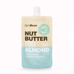 GymBeam Orechové maslo 2GO - mandľové maslo s kokosom a bielou čokoládou 15 x 80 g