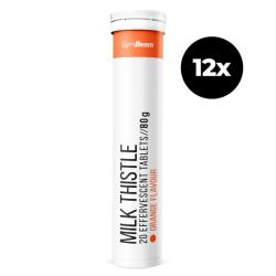 GymBeam Effervescent Milk thistle 12 x 20 tab