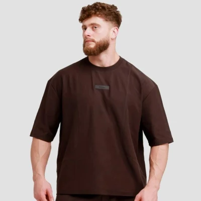 GymBeam Oversized Unstoppable T-shirt Brown GymBeam Oversized Unstoppable T-shirt Brown