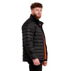 GymBeam Pánská bunda Puffer Black/Orange
