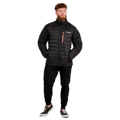 GymBeam Pánská bunda Puffer Black/Orange