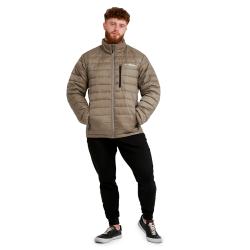 GymBeam Pánská bunda Puffer Vetiver/Black