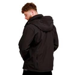 GymBeam Pánská bunda Softshell Black POUZE L (VÝPRODEJ)