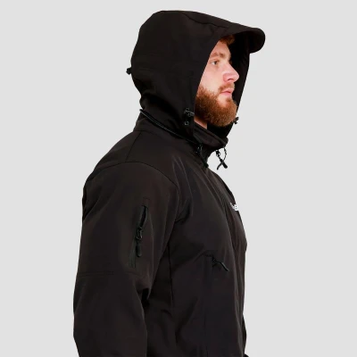 GymBeam Pánská bunda Softshell Black POUZE XL (VÝPRODEJ)