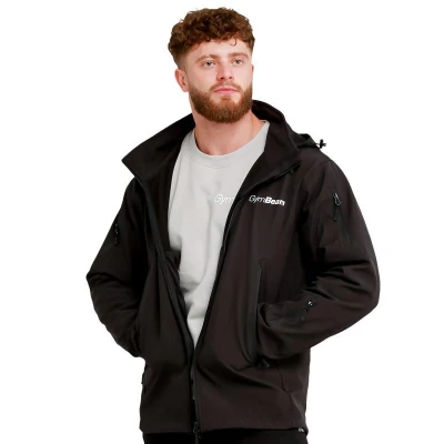 GymBeam Pánská bunda Softshell Black POUZE XL (VÝPRODEJ)