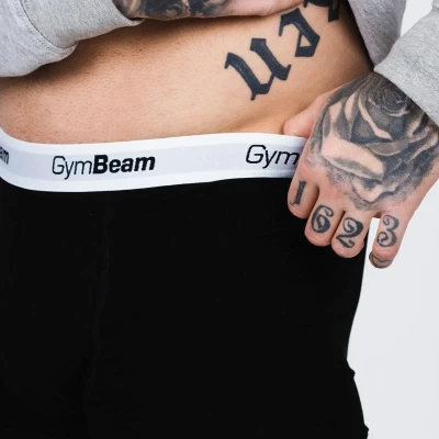 GymBeam Pánské boxerky Essentials 3Pack Black POUZE XXL (VÝPRODEJ)