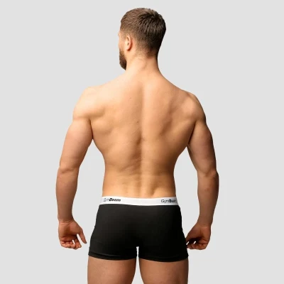 GymBeam Pánské boxerky Essentials 3Pack Black POUZE XXL (VÝPRODEJ)