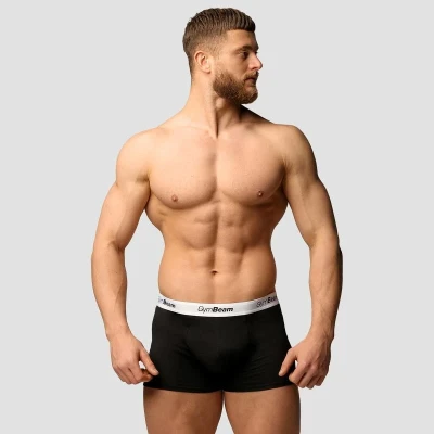 GymBeam Pánské boxerky Essentials 3Pack Black POUZE XXL (VÝPRODEJ)