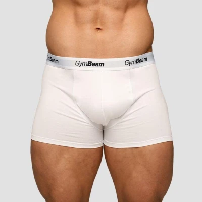 GymBeam Pánské boxerky Essentials 3Pack White GymBeam Pánské boxerky Essentials 3Pack White