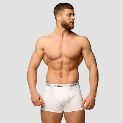 GymBeam Pánské boxerky Essentials 3Pack White POUZE XXL (VÝPRODEJ)