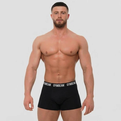 GymBeam Pánské boxerky FIT Trunks 3Pack Black