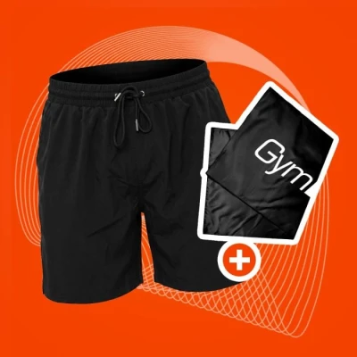 GymBeam Pánské plavecké šortky Black