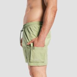 GymBeam Men‘s Swim Cargo Shorts Olive