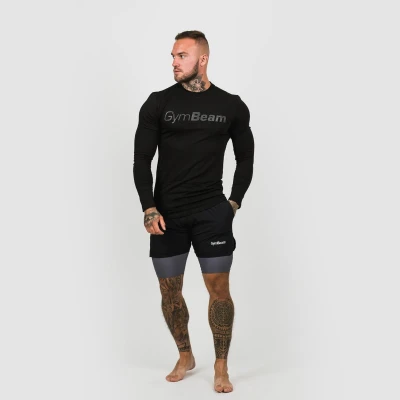 GymBeam Pánské Šortky 2in1 Black Grey