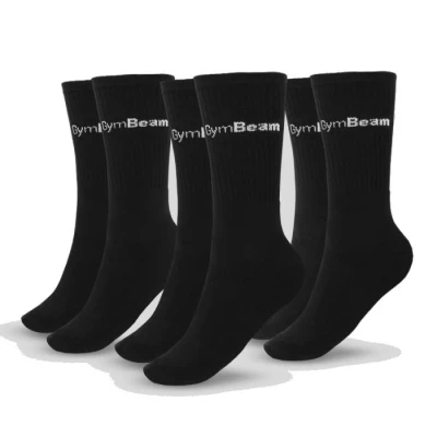 GymBeam Ponožky 3/4 Socks 3Pack Black