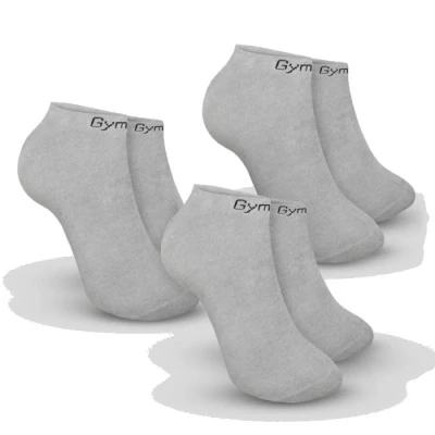 GymBeam Ponožky Ankle Socks 3Pack Grey